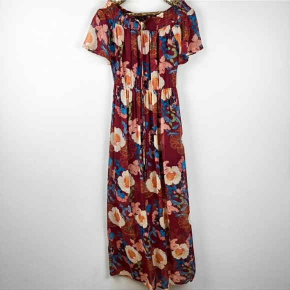 As U Wish Dresses & Skirts - As U Wish Floral Off the Shoulders Maxi Dress